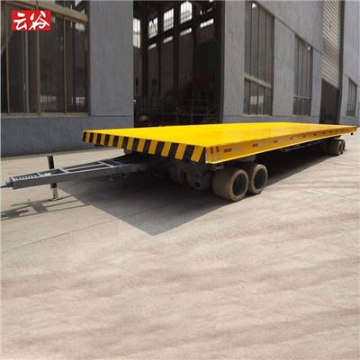 供应50吨平板拖车厂区周转运输车低底盘设计尺寸可定制