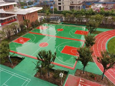 乌鲁木齐硅PU篮球场材料 免费设计