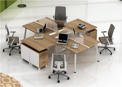 朝阳区4人工位办公桌款式 按图生产