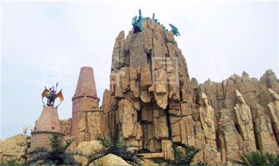 广西塑石假山设计施工 人造假山与周围环境的处理