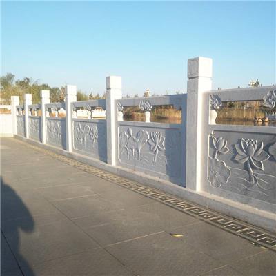 草白玉石栏杆-供应铜川市草白玉石材栏杆的制作与安装-曲阳县聚隆园林雕塑