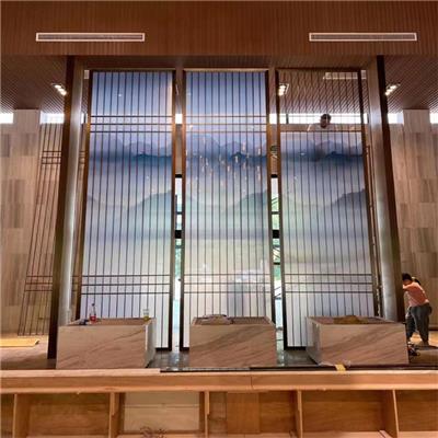 廣西展覽廳金屬屏風隔斷裝飾公司