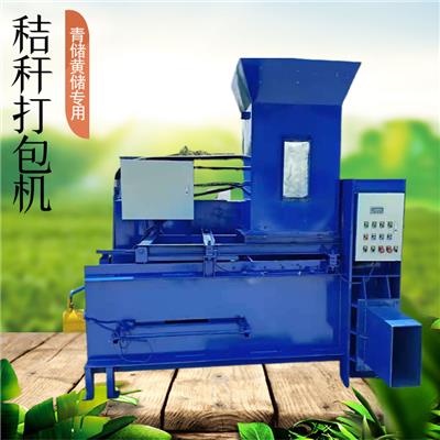 大型青贮打包机 玉米秸秆青储压块机 全自动移动干草打包机