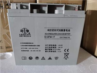 上海双登蓄电池6-FM12V17AH蓄电池通信电源UPS/EPS发电厂