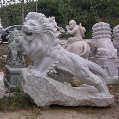 供应上海石雕狮子/汉白玉石狮子/祠堂石雕狮子