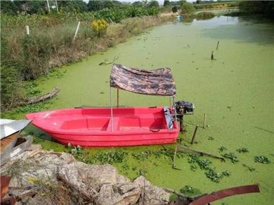 恒適PE塑料漁船5米旅游觀光手劃船河道清理打撈釣魚船牛筋料漁船