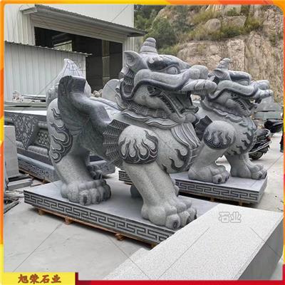 景区大型石雕貔貅 石貔貅花岗岩雕刻 门口神兽动物
