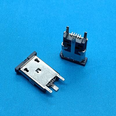 micro usb母座5pin/180度立贴SMT/三脚插板/H=10.0/10.5MM贴板式