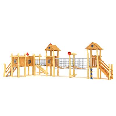幼儿园整体规划设计 户外攀爬网攀爬架 户外大型实木滑梯组合
