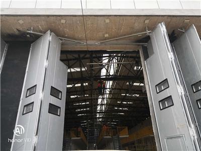 电动彩钢折叠夹心板门 天津地铁站折叠门