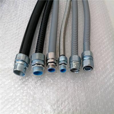电器材料金属软管接头 电缆护套外丝箱接 锌合金直头生产