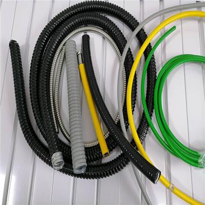 加厚PVC包塑电缆保护蛇皮管 长盛丰源DN40内螺纹披覆穿线软管锁头