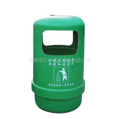 供应东莞玻璃钢垃圾桶厂家直接供货 LF-E012玻璃钢单桶垃圾桶