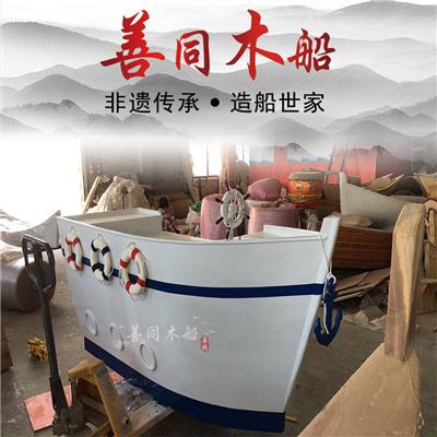 制造实木船型吧台景观装饰船海盗木船欧式帆船中式旅游船真船
