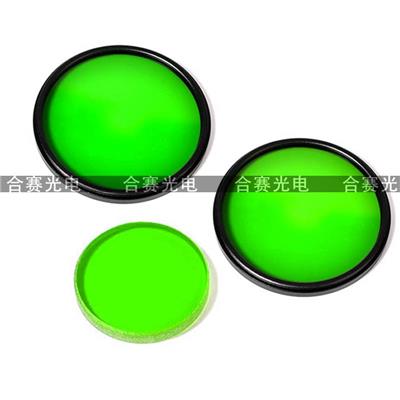 合赛光电供应 BP窄带镀膜荧光绿色滤光片 可加工定制