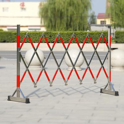 免费定制 不锈钢片状伸缩安全护栏 车间电厂学校可移动隔离户外围栏