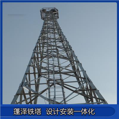 蓬泽生产 角钢监控塔 防火了望监控塔 20米 23米 塔体稳固 不易晃动