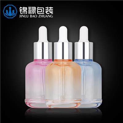 化妆品玻璃瓶工厂 广州锦禄化妆品精华瓶现货 厂家直销