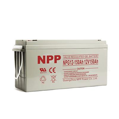 耐普NPP太阳能胶体蓄电池12v100ah150家用大容量120安ups房车路灯