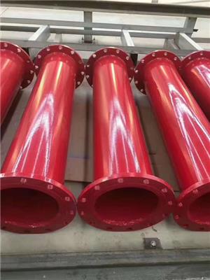 恒泰管道 环氧树脂粉末涂塑复合钢管 内涂EP外涂PE复合钢管 红色消防涂塑复合钢管