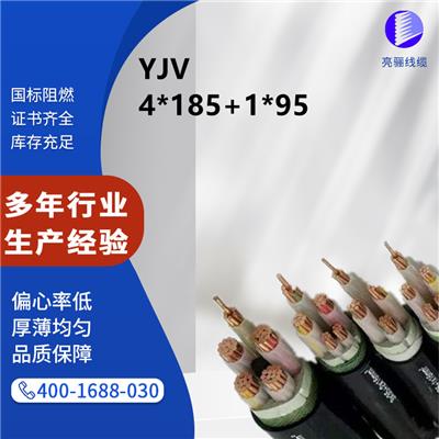 陕西亮丽电缆YJV-4*185+1*95电力电缆yjv厂家