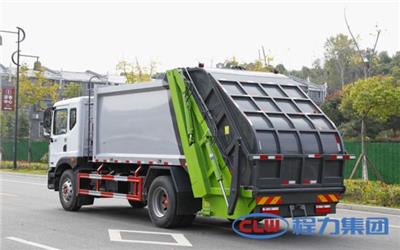 压缩垃圾车怎么买 东风多利卡6方自装卸垃圾车 一车配备多个环卫垃圾箱