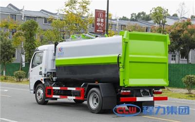 国五压缩式垃圾车 自卸式垃圾车 一车配备多个环卫垃圾箱