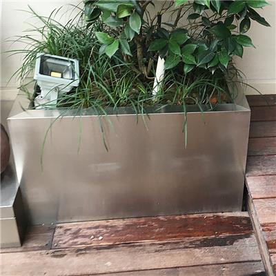 室外种植箱镀锌板不锈钢金属花盆可移动花池开业花架铁艺户外花箱