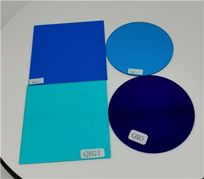 定制选择吸收型玻璃 光学玻璃 青蓝色玻璃 滤光片