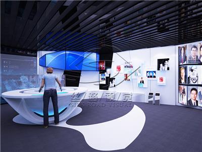 科技展厅效果图 现代化科技展厅 广州科技展厅