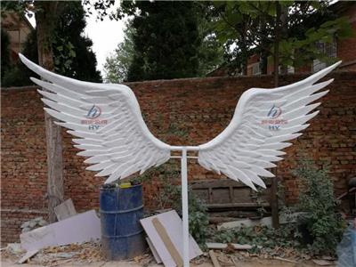 公园摆件广场玻璃钢立体雕塑天使的翅膀一对 河南德辰定制