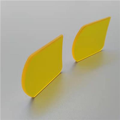 定制高品质截止型光学玻璃金黄色长通滤光片