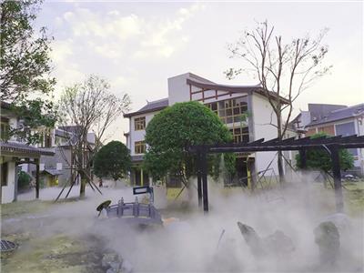 贵州别墅区假山喷雾降尘，降温，造景，加湿系统安装