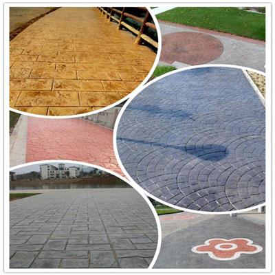 芜湖艺术压花地坪路面改造 彩色混凝土压模地坪材料