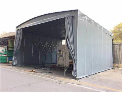 可供应定制仓库篷活动伸缩蓬推拉移动电动雨棚