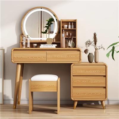 新中式黑檀实木梳妆台卧室多功能化妆桌妆凳组合奢华型古典家具