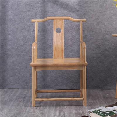 新中式老榆木太师椅座椅实木圈椅明清仿古官帽椅梳背椅主人椅家具