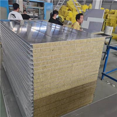 A1级防火岩棉夹芯板 江苏岩棉净化板 岩棉彩钢板生产厂家