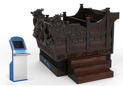 银河幻影VR木质古船外观设计VR郑和宝船虚拟海洋主题科普馆体感大型设备