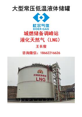 杜尔装备LNG储备调峰站大型常压低温LNG30000立方双金属全容罐