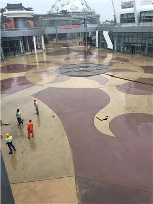上海景区混凝土洗砂地坪艺术铺装施工注意事项