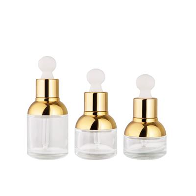 烫金化妆品玻璃瓶电镀化妆品精华瓶高端化妆品玻璃瓶