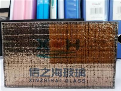 天津信之海茶玻夹丝玻璃装饰玻璃