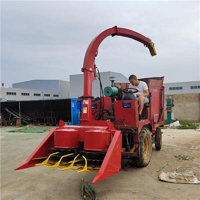 玉米秸秆牧草打包青储机 拖拉机带收割机圆盘青贮机山东厂家