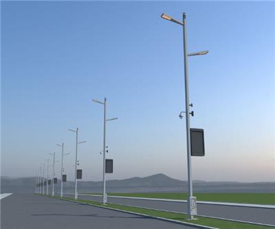 户外城市道路监控充电桩led太阳能智慧路灯