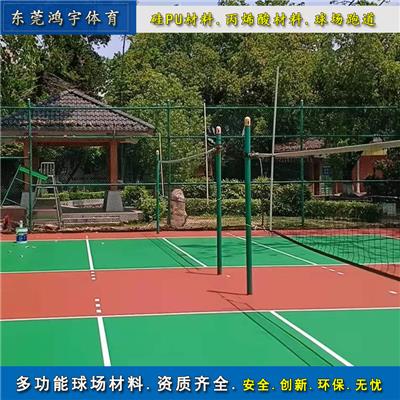 清远社区网球场PU多少钱一平方 网球场硅PU厚度