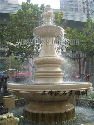 惠安海亨石业户外流水景观摆件 楼盘别墅花园广场石雕喷泉 喷泉雕像中式