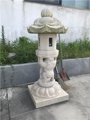 惠安海亨石业石雕石灯笼中式落地日式仿古庭院装饰石头灯户外摆件太阳能石灯