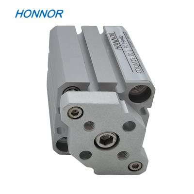 鸿诺/HONNOR 双导柱薄型气缸 CDQM25-20带导杆气缸 现货