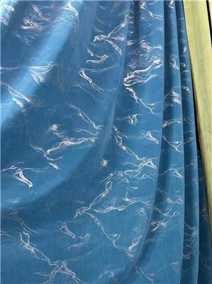 易创帘纺织 轻奢北欧简约现代窗帘定制云丝纹烫金北欧貂绒绒布客厅卧室落地窗